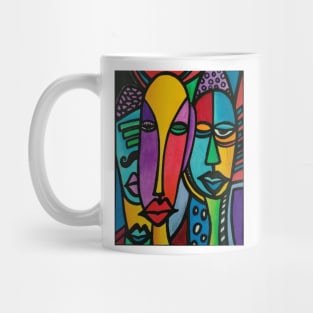 Abstract Art Colorful Faces Mug